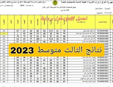 نتائج الثالث متوسط العراق